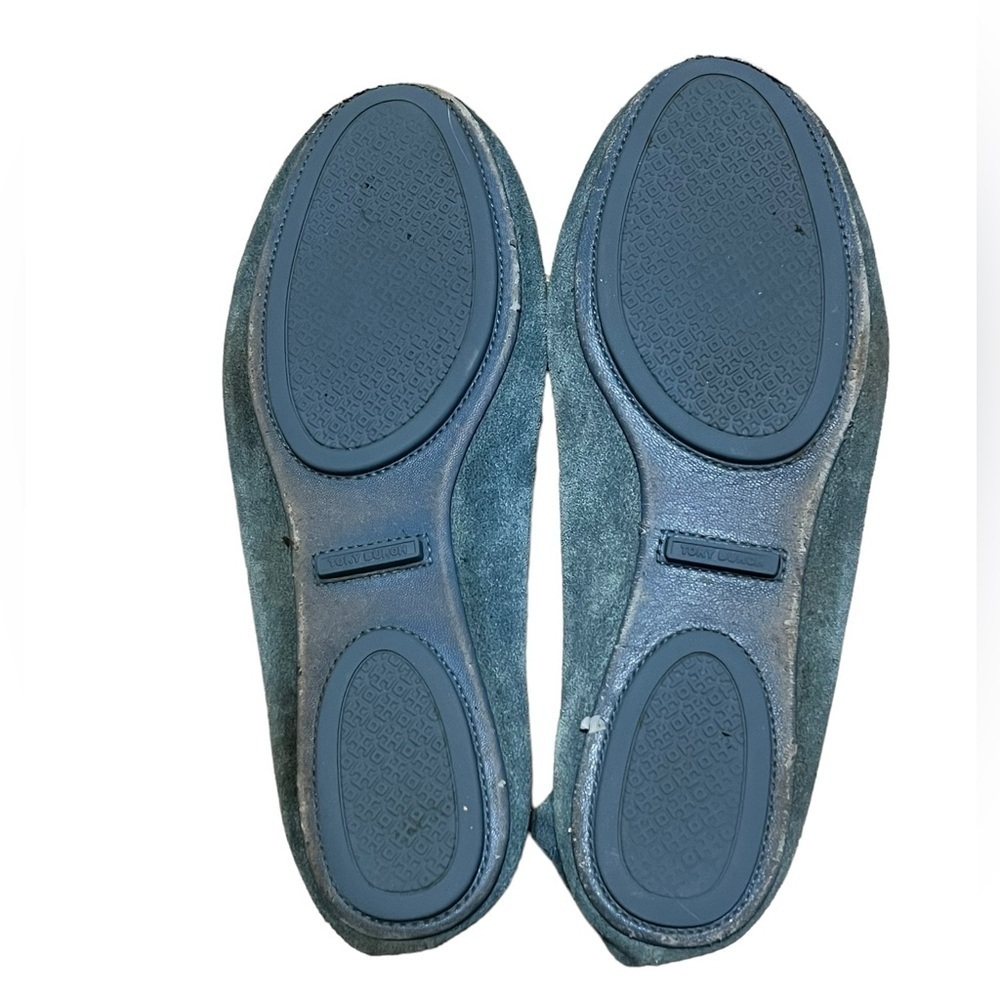 Tory Burch Minnie travel blue suede ballet flats - Picture 7 of 8